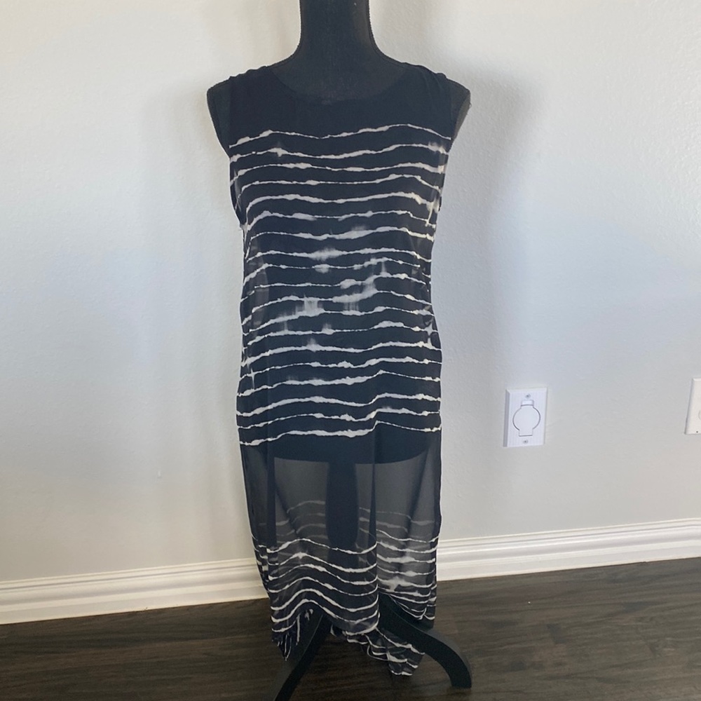 Zara sheer high low tunic